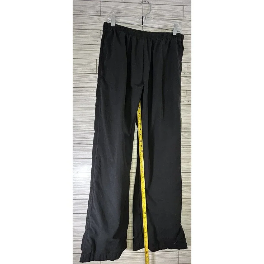 Vintage Nike‎ Track Pants Womens Lg (14) Gray Lined Drawstring Windbreaker Y2K